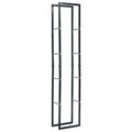 vidaXL Firewood Rack Black 15.7"x9.8"x78.7" Steel