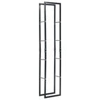vidaXL Firewood Rack Black 15.7"x9.8"x78.7" Steel