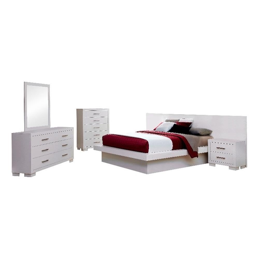 Coaster Jessica California King Bed 6-Piece Set, Cream White