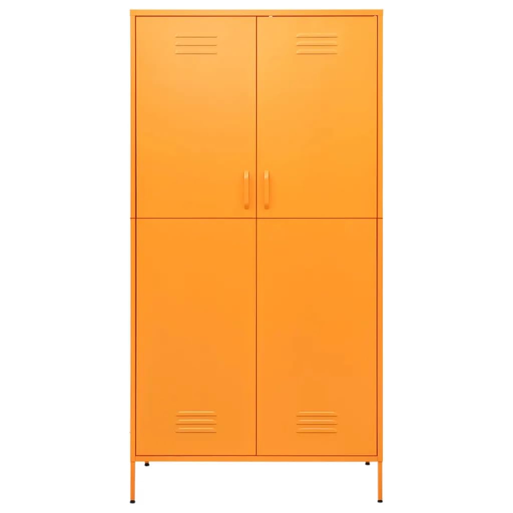 SKM Wardrobe Mustard Yellow 35.4&quot;x19.7&quot;x70.9&quot; Steel