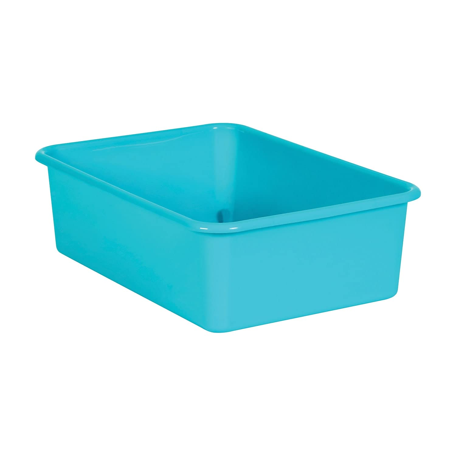 Teal Large Plastic Storage Bin, Pack Of 3