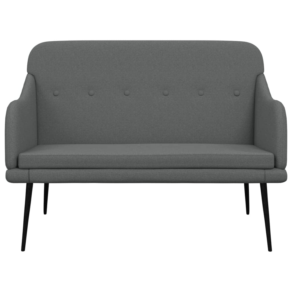 vidaXL Fabric Bench - Dark Gray Offering Comfortable Seating and Durable Construction with Breathable 100% Polyester Material