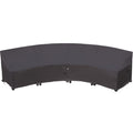 Flexiyard Curved Patio Furniture Cover For Outdoor Sectional Sofa, 190'(128') Reinforced Waterproof 600D Patio Couch Cover, Ha