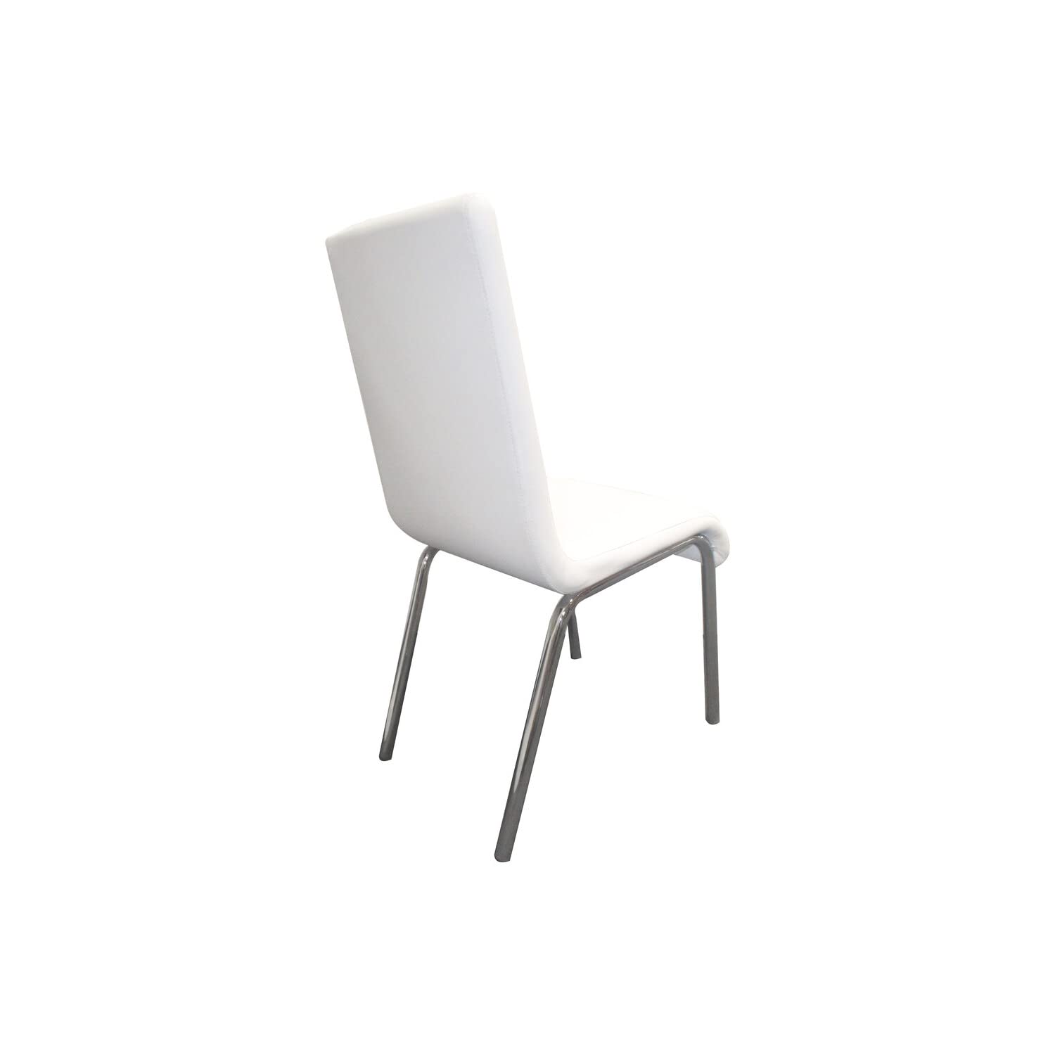 Best Master Bailee Modern Faux Leather Dining Side Chair In White (Set Of 4)