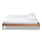 Baxton Studio Marieke Vintage French Inspired Ash Wanut Finished Full Size Wood Bed Frame