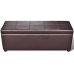 vidaXL Brown Wooden Storage Bench