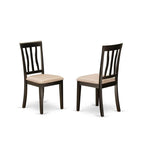 East West Furniture CAAN7-CAP-C 7 Piece Dining Room Furniture Set Consist of a Rectangle Kitchen Table and 6 Linen Fabric Upholstered Dining Chairs, 36x60 Inch, Cappuccino