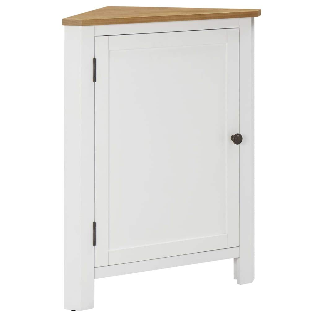 vidaXL Solid Oak Wood Corner Cabinet