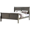 Acme Louis Philippe Eastern King Bed in Dark Gray