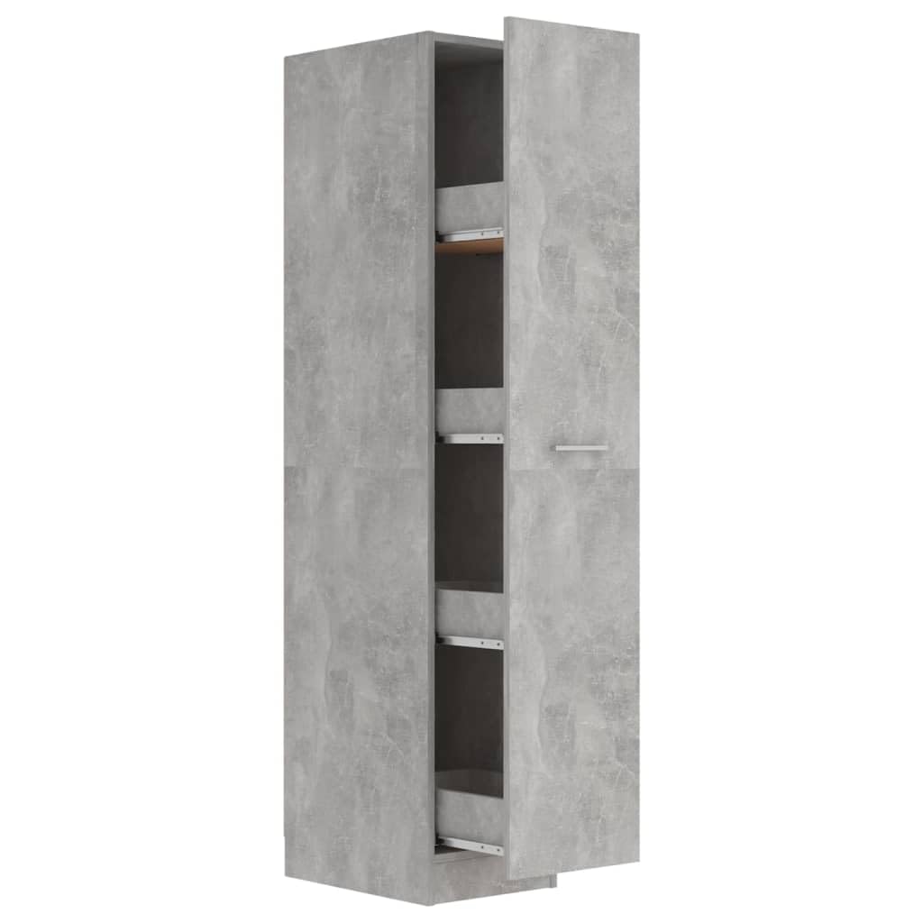 vidaXL Apothecary Cabinet Concrete Gray 11.8&quot;x16.7&quot;x59.1&quot; Engineered Wood