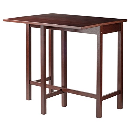 Ergode Wood Torrence High Table | Folding Round Table | Oyster Gray Finish | 30' Diameter | Contemporary Design | Slim 3' Depth | Sturdy Solid Wood | Ideal for Small Spaces (94149-VV)
