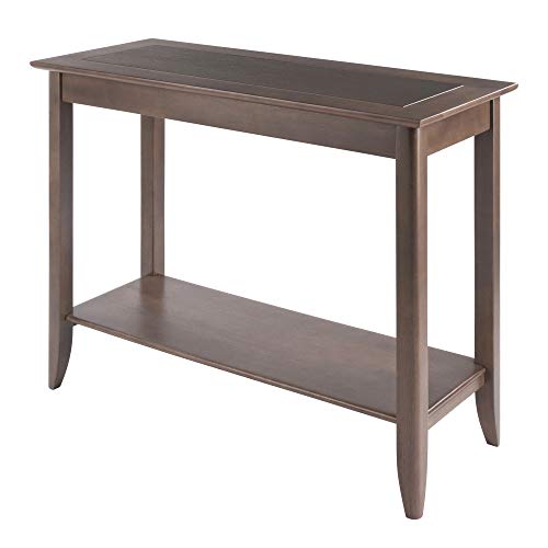 Ergode Wood Santino Console Table - Oyster Gray, Contemporary Design, Wide Lower Shelf, Solid Wood Frame, Easy Assembly - 30" H x 40" W x 16.3" D