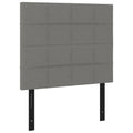 Vidaxl Classic Fabric Headboards - Set Of 2, Dark Gray, Engineered And Solid Larch Wood, Foam Filling, 39.4"X2"X30.7"/34.6" Dimensions