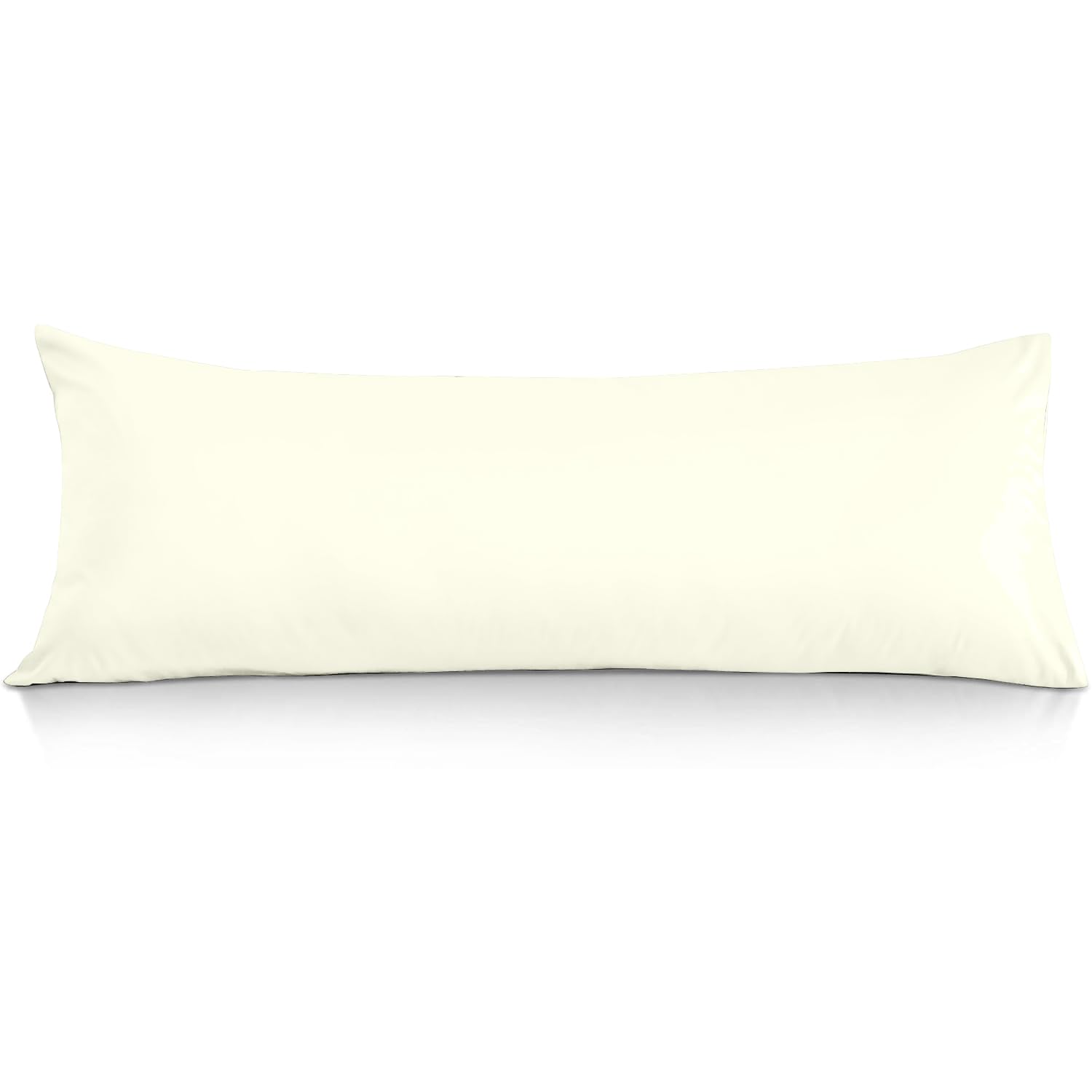 Body Pillow Cover 20X54 Body Pillow Case 100% Egyptian Cotton Hotel Quality 1-Pieces Ivory Body Pillow Cover Premium 600 Thread