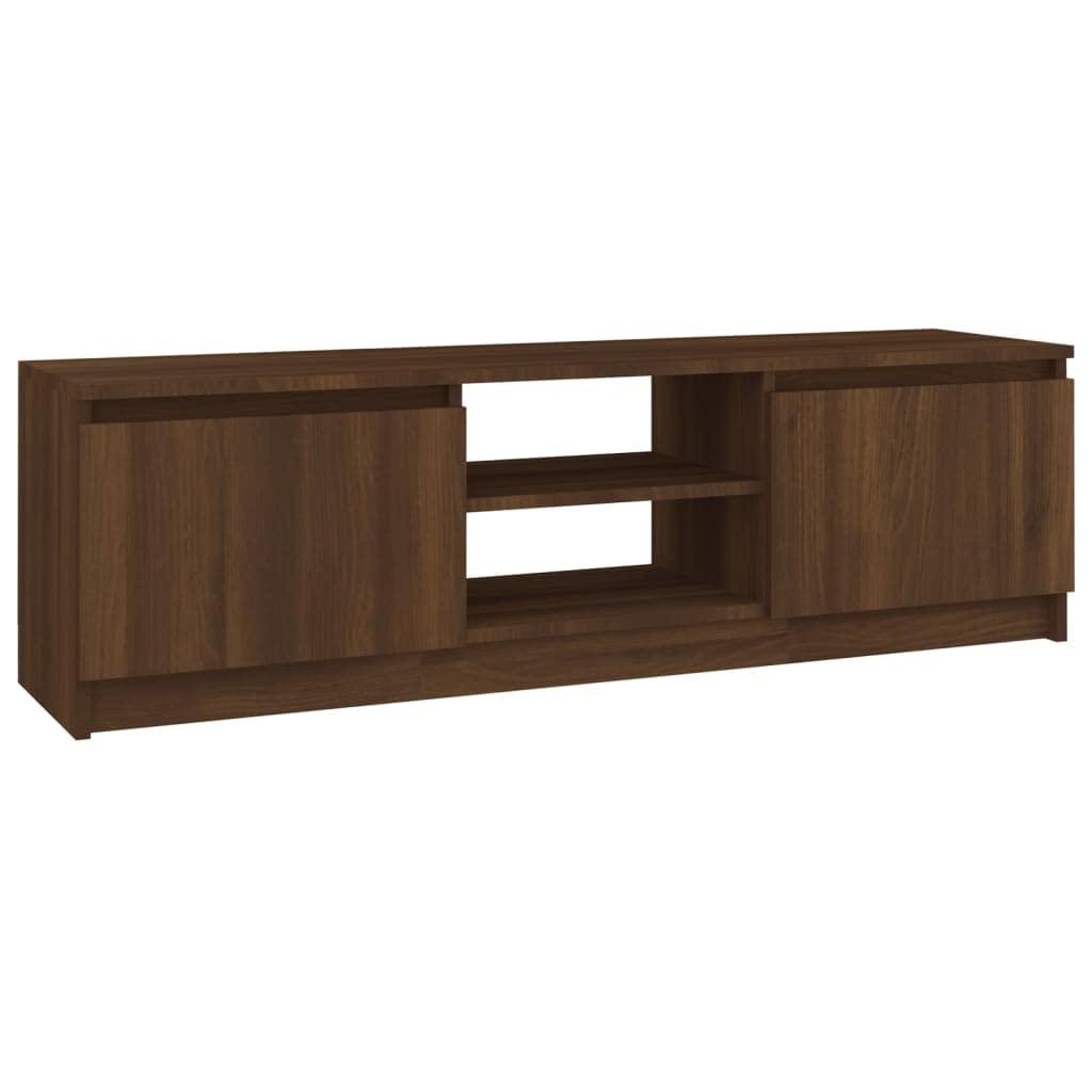vidaXL TV Cabinet Bedroom Living Room Entertainment Center HiFi Cabinet TV Console Media Unit Stand Furniture Brown Oak Engineered Wood