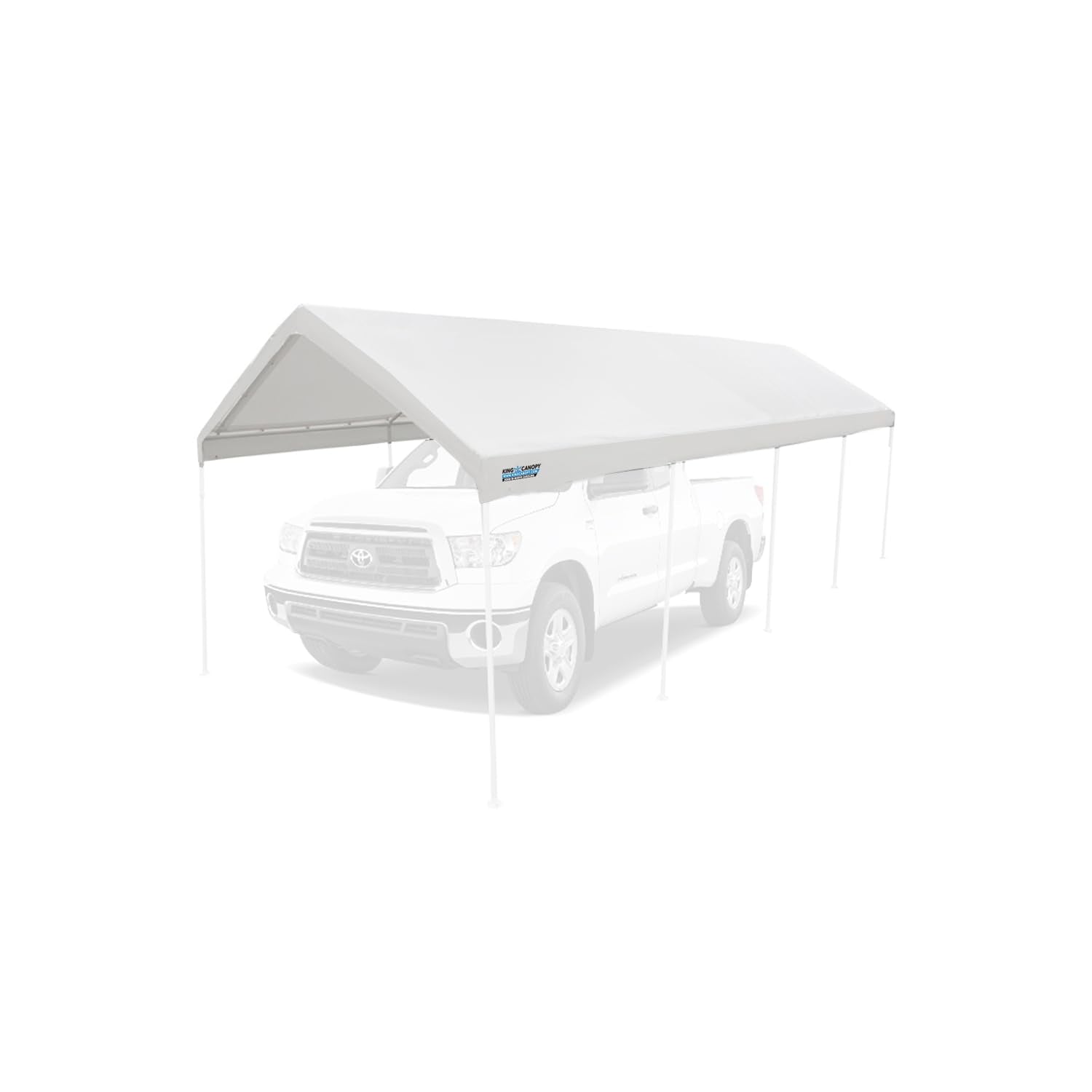 King Canopy Replacement Drawstring Cover 10-Feet By 27-Feet, Fits 10-Feet 8-Inch By 27-Feet A-Frame, White