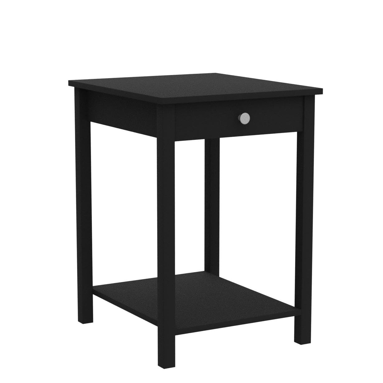 Furinno Classic Side Table With Drawer, 2 Pack, Americano