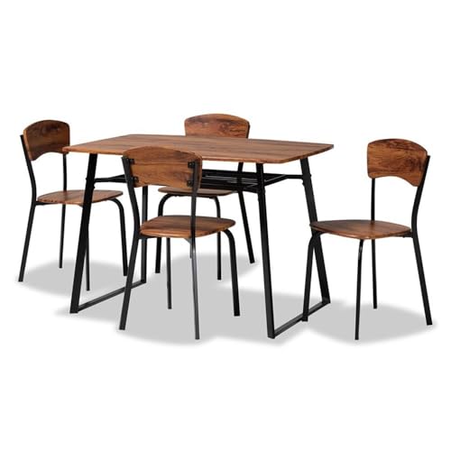 Baxton Studio Euclid 5-Piece Dining Set - Thumbnail 4
