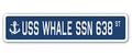 Uss Whale Ssn 638 Street Sign Us Navy Ship Veteran Sailor Gift
