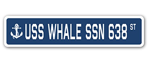 Uss Whale Ssn 638 Street Sign Us Navy Ship Veteran Sailor Gift