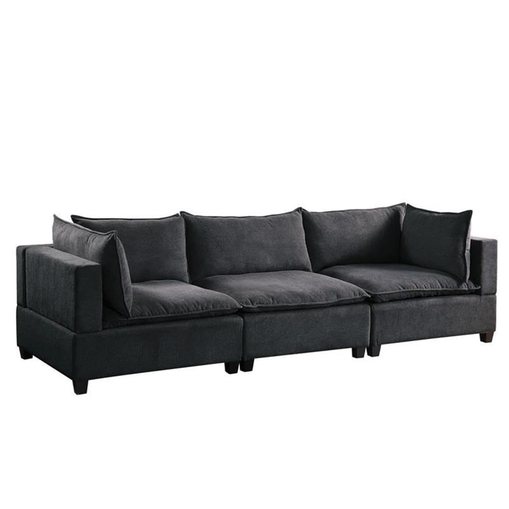 Lilola Home Madison Dark Gray Fabric Sofa Couch