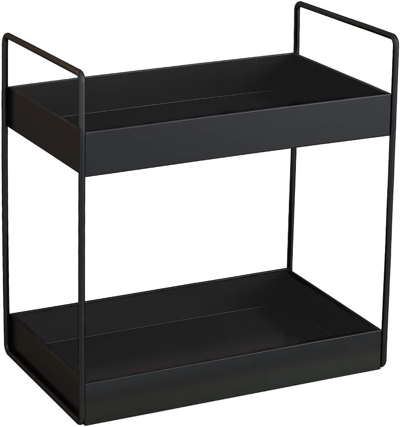 Geo Fashion 2Tier Iron Countertop Organiser, Multipurpose Tiered Shelf Storage Rack For Kitchen, Bathroom, SpaceSaving Counter