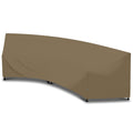 Sunpatio Outdoor Curved Sectional Sofa Cover, Heavy Duty Waterproof Patio Couch Cover, All Weather Protection Furniture Cover With Sealed Seam, 190'(Back)/128'(Front) L X 36' W X 39'/24' H, Taupe