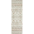 Rizzy Home Alora Decor Lavine 2'6" X 8' Geometric Natural/Teal Hand-Tufted Area Rug