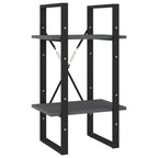 vidaXL Solid Pinewood 5-Tier Book Cabinet Home Indoor Living Room Wooden Storage Cabinet Organizer Bookcase Bookshelf Rack Furniture Gray 15.7"