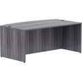 Lorell LLR69591 71 x 36 in. Bow Weathered Charcoal Laminate Desking