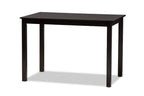 Baxton Studio Mia Modern and Contemporary Dark Brown Faux Leather Upholstered 5-Piece Dining Set Brown//Medium Wood/Contemporary/Table/Faux Leather/Solid Rubber Wood/Foam