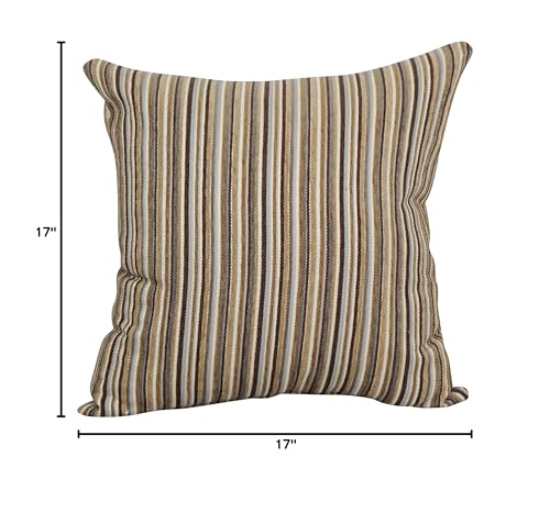 Blazing Needles Square Jacquard Throw Pillows, 17&quot;, Otto Sahara 4 Count