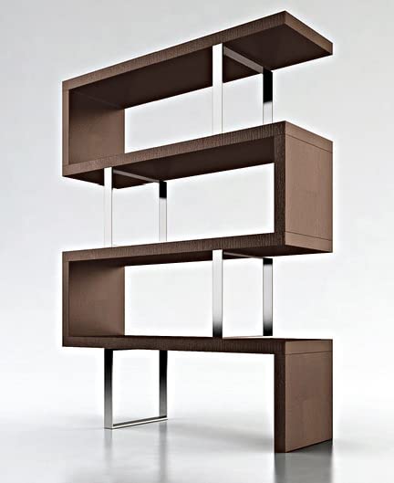 Neos Modern Furniture Display Shelf, Walnut