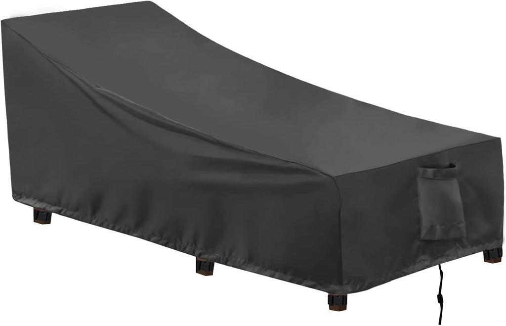 Outdoorlines Outdoor Waterproof Patio Chaise Lounge Chair Cover - Uv Resistant Lounger Covers Heavy Duty Weatherproof Patio Sofa Furniture Covers, 1 Pack, 68Wx30Dx30H Inches, Black