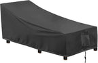 Outdoorlines Outdoor Waterproof Patio Chaise Lounge Chair Cover - Uv Resistant Lounger Covers Heavy Duty Weatherproof Patio Sofa Furniture Covers, 1 Pack, 68Wx30Dx30H Inches, Black