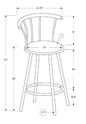 Wildon Home Oro Valley 29&quot; Barstool In Satin Black [Set Of 2]