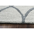 Rizzy Home Alora Decor Berlin 10' Round Trellis Khaki/Gray/Rust/Blue Hand-Tufted Area Rug