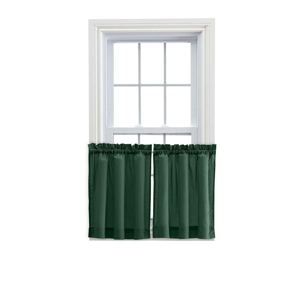 Ellis Curtain Stacey Sheer Tailored Tier Pair Curtains, 56 x 36, Harvest