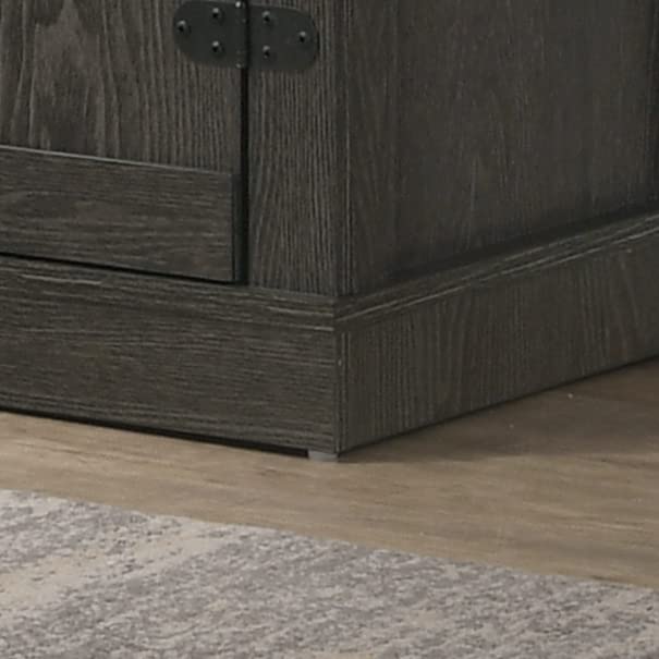 Lilola Home Salma Dark Gray 58&quot; Wide TV Stand with 2 Open Shelves and 2 Cabinets