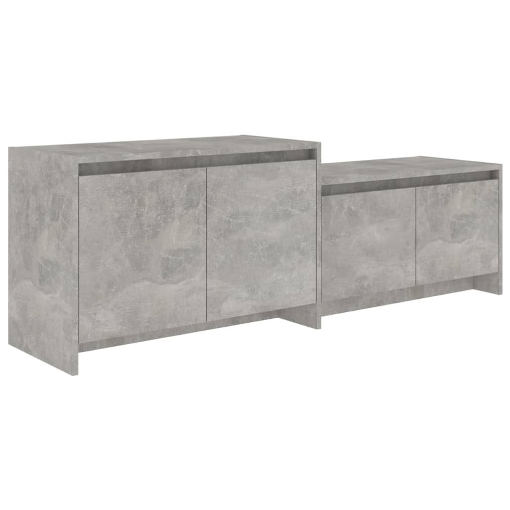 vidaXL TV Cabinet Concrete Gray 57.7&quot;x13.8&quot;x19.7&quot; Chipboard