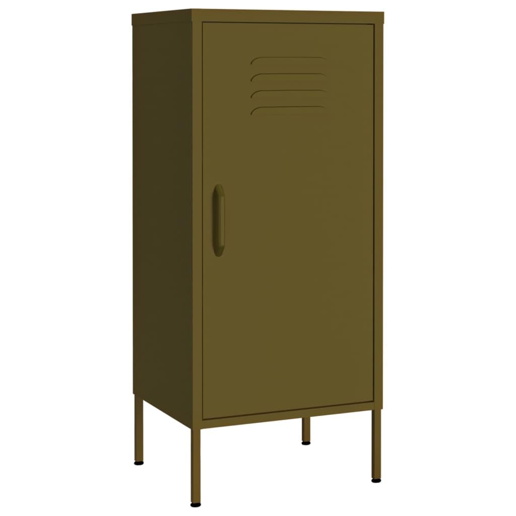 vidaXL Storage Cabinet Olive Green 16.7&quot;x13.8&quot;x40&quot; Steel