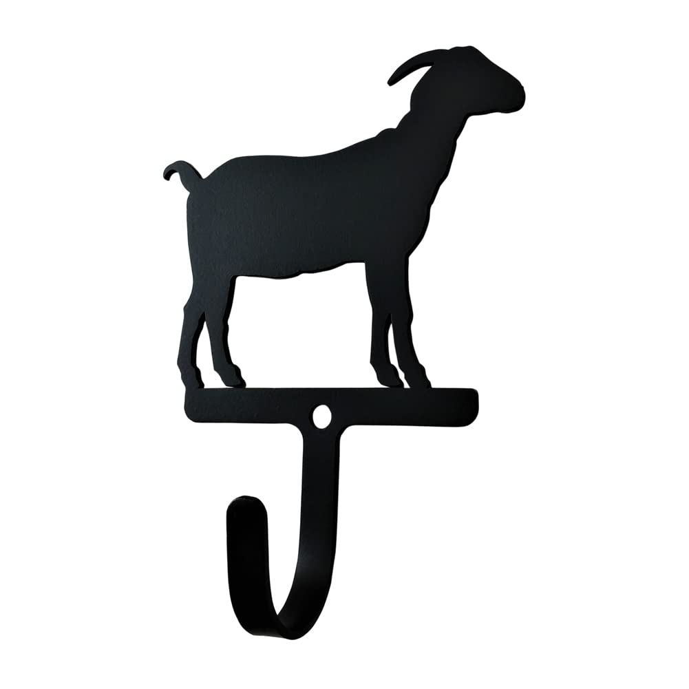 Wrought Iron Metal Billy Goat Wall Hook Small