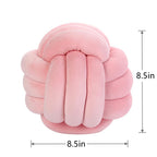 Knot Pillow Ball Round Cushion Pillows, Children Room Decoration Plush Toys Calming Stress Relief Toy (Pink,8.5In/22Cm)