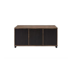 Acme Nineel Wood 2-Door Coffee Table In Rustic Oak And Black