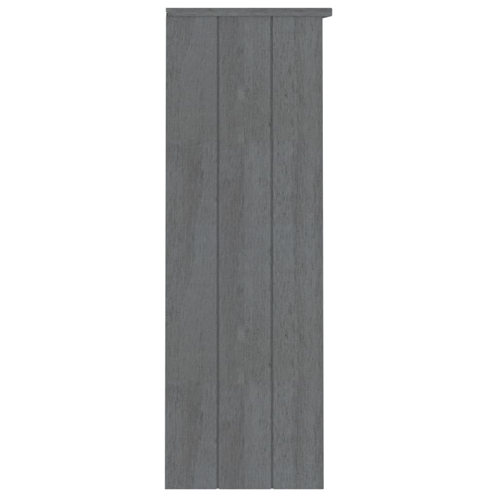 vidaXL Solid Pine Wood Highboard Top, HAMAR Collection, Dark Gray Color, Spacious Shelving, Dimension: 33.5&quot; x 13.8&quot; x 39.4&quot;