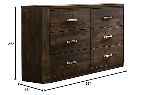 Acme Elettra Dresser In Antique Walnut