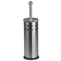 Vented Toilet Brush Set, By Home Basics | Stainless Steel Toilet Bowl Brush And Holder | Holders For Bathrooms | Modern and Cont