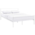 CasaFoyer Alina Platform Full Bed Frame | Rustic Charm | Sturdy Steel Frame | 1323 lbs Weight Capacity | No Box Spring Needed | Compatible with Memory Foam, Spring, Latex, Hybrid Mattresses | Mattress not included