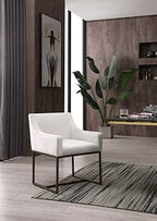HomeRoots Beige Velvet Antique Brass Dining Chair