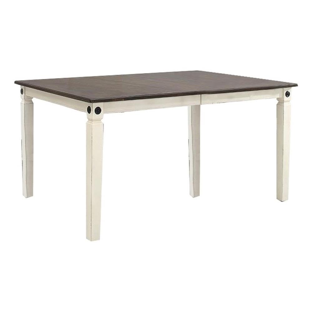 Intercon Glenwood Dining Table Rubbed White Charcoal